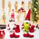 thumbnail image 1 of Ganfancp Navidad de Punto a Cuadros Piernas Largas Muñeca Sin Rostro Decoraciones Regalos de Navidad Muñeca Sin Rostro Decoraciones Ofertas Del Día Liquidación 1Pieza de Adorno para Muñeca, 1 of 2