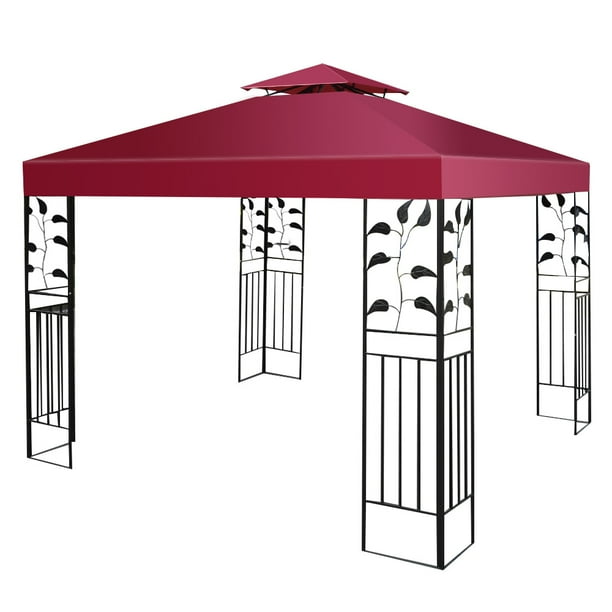 Costway 9.8' x 9.8' Gazebo Top Cover Patio Canopy Replacement 2Tier