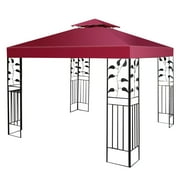 Costway 9.8' x 9.8' Gazebo Top Cover Patio Canopy Replacement 2-Tier