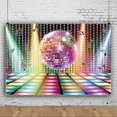thumbnail image 2 of 2025 Latest Model Disco Background 80s 90s Party Background 120*80cm Colorful, 2 of 5