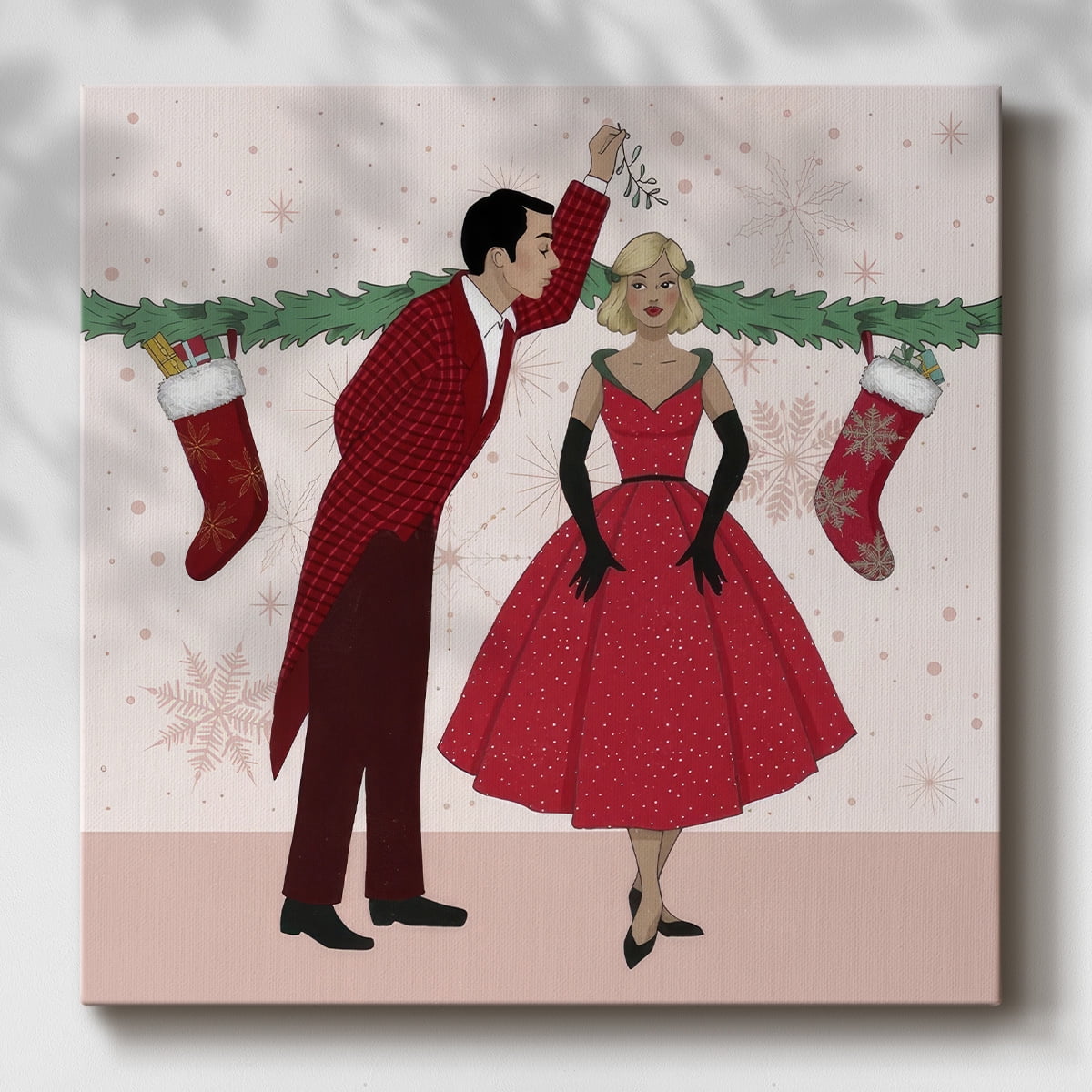Holly Jolly Holiday III- Gallery Wrapped Canvas