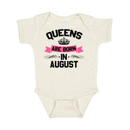 

Inktastic Queens Are Born in August Gift Baby Boy or Baby Girl Bodysuit