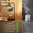 thumbnail image 6 of Candle Warmer Lamp with Timer, Serene Bear Cub Foggy Pines Dreamy Watercolor Painting Non-slip Wireless Remote Control Wax Melts Warmer with 4 Bulbs for Home Office Dorm, Birthday Gifts for Women, 6 of 7