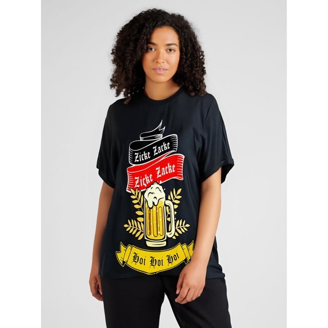 Zicke Zacke Hoi - Funny Germany Flag oktoberfest German T-Shirt Tee For adult, Men, Women, Teen, Teenager, adolescent, Youth