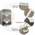 thumbnail image 3 of White Anchor Shower Curtain, 72" x 72", Costal Brown Grey Stripes Wood Grain Bottom Waterproof Bathroom Curtain Washable Shower Curtain Set with 12 Hooks, 3 of 6