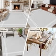 thumbnail image 5 of Pure Light Grey Area Rug 5x7 FT, Non Slip Bedroom Throw Carpet, Simple Solid Color Washable Soft Floor Carpet Non-Shedding Rug for Dining Room Bedside Classroom Desk, 5 of 9