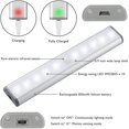 thumbnail image 3 of Stick-on Anywhere, luz LED inalámbrica portátil, luces para debajo del gabinete, sensor de movimiento de 10 led, luz nocturna activada, batería recargable MAG Afortunado Sencillez, 3 of 5
