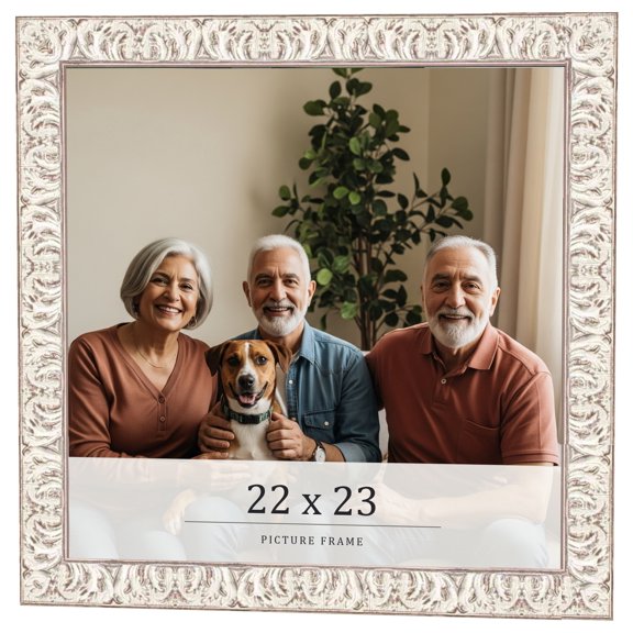 22x23 Frame White Real Wood Picture Frame Width 1.5 inches | Interior Frame Depth 0.5 inches |