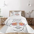 thumbnail image 3 of Ambesonne Hippie Quilted Bedspread Set 2 Pcs, Girl Afro Hair Glasses, Twin Size, Multicolor, 3 of 6