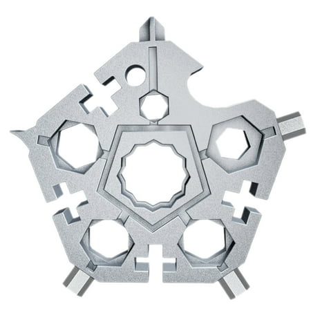 

Wrench Organizer Bike Torque Wrench 23 In One Multifunctional Pentagonal Snowflake Wrench Tool Mini Key Pendant Screwdriver