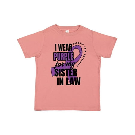 

Inktastic Chronic Pain I Wear Purple For My Sister in Law Gift Toddler Boy or Toddler Girl T-Shirt