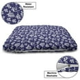 thumbnail image 3 of Navy Blue Pet Bed, Composition of Underwater Plantation Sea Life Elements Corals and Algae, Resistant Pad for Dogs and Cats Cushion with Removable Cover, 24" x 39", Indigo and White, by Ambesonne, 3 of 4