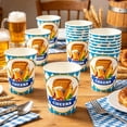 thumbnail image 6 of Oktoberfest Paper Cups Set Bavarian Blue White Pattern for Beer Soda, Disposable Drinkware 8oz, Festival Party Supply Gift, 6 of 6