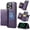 Purple, variant on For iPhone 15 Pro Max 15Plus 15Pro Phone Case Wallet Case with Card Holder Magnetic For iPhone 15 Pro Max Leather Phone Cases
