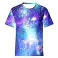 thumbnail image 5 of Patlollav Womens Cosmic Star Sky Print Funny Casual Short Sleeve Tops Blouse, 5 of 6