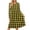 Yellow, variant on Miqool Womens Plaid Midi Dress, Pleated Crew Neck Long Sleeve Work Dresses, Loose Fit Holiday Daily Dresses