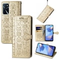 thumbnail image 2 of Funda Cartera FOXDOCK para OPPO A16 , Flip PU con Relieve de Gatos y Perros, Tarjetero y Soporte, 2 of 6