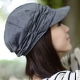 thumbnail image 6 of ruhuadgb Women Fashion Pleated Peaked Cap Hat Casual Knitted Outdoor Sports Travel Sunhat, 6 of 8