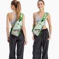 thumbnail image 2 of Tropical Botanical Sling Backpack for Travel, Hawaiian Floral Jungle Leaves Pattern, Palm Leaf Exotic Design, Lightweight Summer Beach Bag, 2 of 6