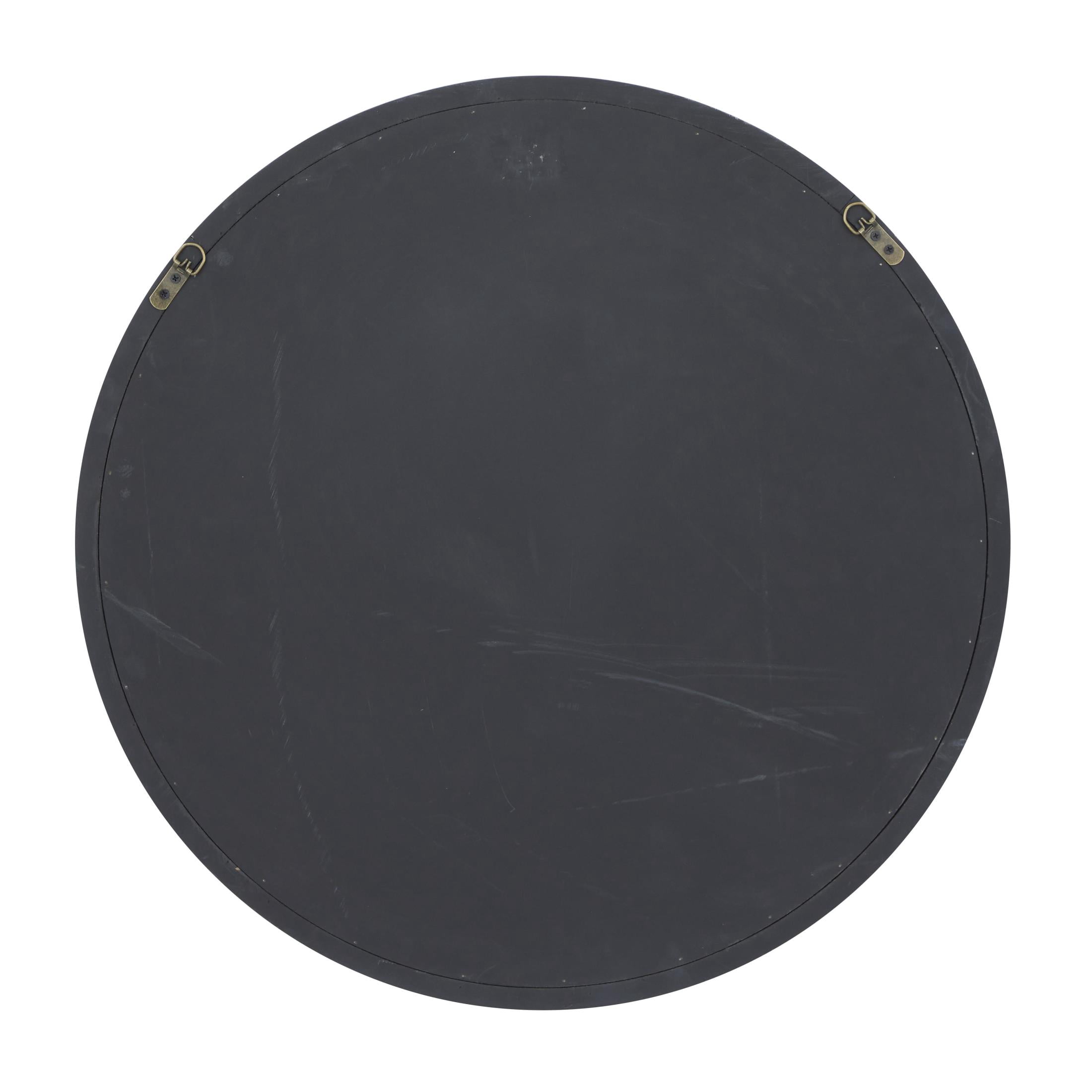 DecMode 30" x 30" Black Wall Mirror with Thin Frame