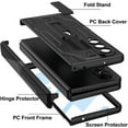 thumbnail image 6 of for Samsung Galaxy Z Fold 4 Case with Hinge Protection, Full Coverage Built in Screen Protector Shockproof PC Cover Kickstand Protective Phone Case for Z Fold 4 2022 - Black, 6 of 7