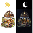 thumbnail image 7 of DIY Miniature House Kit, Wooden Garden Mini House with Furniture & LED Light, Creative Dollhouse Kit, Wooden Doll House, Model Building Kit for Adults (Hanging Garden), 7 of 7