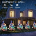 thumbnail image 4 of 4-Pack Upgraded Solar Christmas Garden Pathway Lights - Waterproof Outdoor Christmas Tree Decorations with 8 Lighting Modes for Yard, Lawn, Pathway, or Grave, 4 of 5