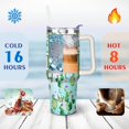 thumbnail image 4 of 40oz Watercolor Cactus Succulents Stainless Steel Flip Straw Tumbler Spill Proof Travel Cup Double Wall Vacuum Insulated Coffee Mug with Top Handle, 4 of 6