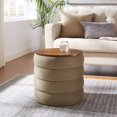 thumbnail image 2 of Ottoman Accent Chair, Taupe Gray, Velvet, Living Kitchen Cafe Bistro Hospitality Restaurant, Modern Contemporary Boutique HB36662, 2 of 9
