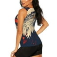 thumbnail image 3 of Bixox Women's American Bald Eagle A Printed Sleeveless Fitness Workout Running Quick-Dry Tank Top, 3 of 5