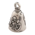 thumbnail image 2 of Guardian Bell Caf Racer Good Luck Bell W/Keyring & Black Velvet Gift Bag | Motorcycle Bell | Lead-Free Pewter | Good Luck Gift To Friends & Family | Bike Bell | Made In Usa, 2 of 5