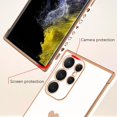 thumbnail image 2 of for Samsung Galaxy S23 Ultra 5G Case Heart Plating Electroplate Luxury Elegant Case Camera Protector Soft TPU Shockproof Protective Corner Back Cover Galaxy S23 Ultra 5G Case -White, 2 of 11