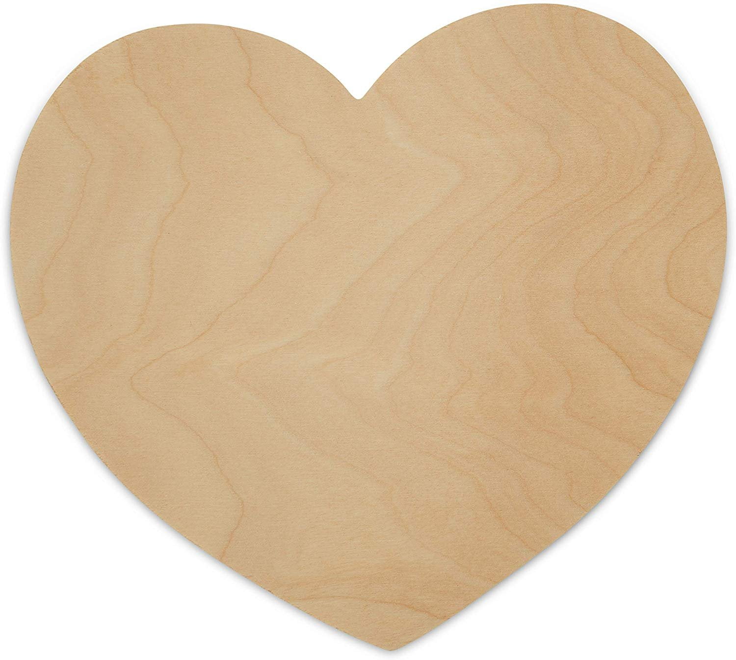 4 inch Wood Hearts Unfinished Wooden Heart Cutout Shape Wood Heart 1/8 inch Thick ，10 Pieces 