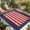 Blue, variant on Indoor Outdoor Area Rugs,Abstract Color Block on Linen Washable Patio Rug Non-slip Quick Dry Camping Rugs,Modern Style Floor Carpet for Porch Deck Backyard RV Decor,6x9ft