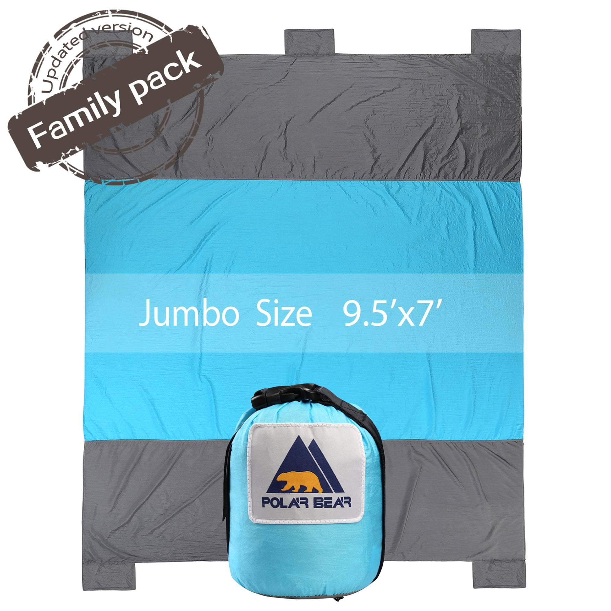 Market In The Box Waterproof Beach Blanket Outdoor Portable Picnic Mat