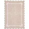 thumbnail image 2 of Nanan 5'x7' Scalloped Bow Border Area Rug, Modern Solid Washable Rug with Non Slip TPR Backing, Stain Resistant Low Pile Indoor Carpet Mat for Bedroom Hallway Nursery Decor, Camel, 2 of 7