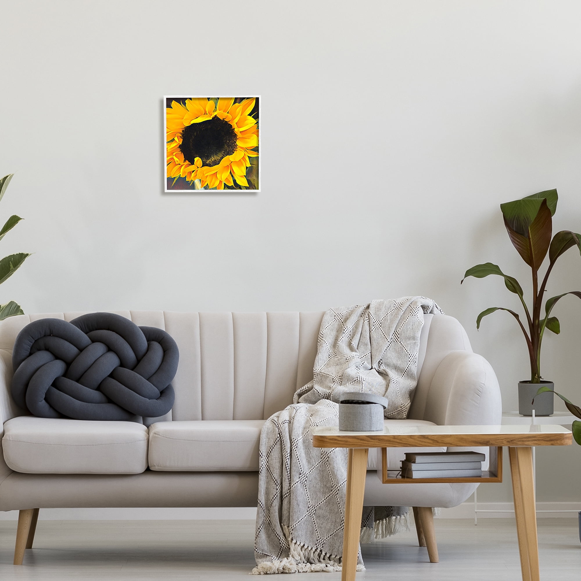 Stupell Industries Yellow Sunflower Summer Garden Botanical & Floral Photography White Framed Art Print Wall Art
