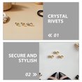 thumbnail image 3 of MERRYHAPY 80Ud Remaches De Cristal Dorados Para Manualidades En Ropa Bolsos Y Accesorios Con Sujeción Segura, 3 of 6