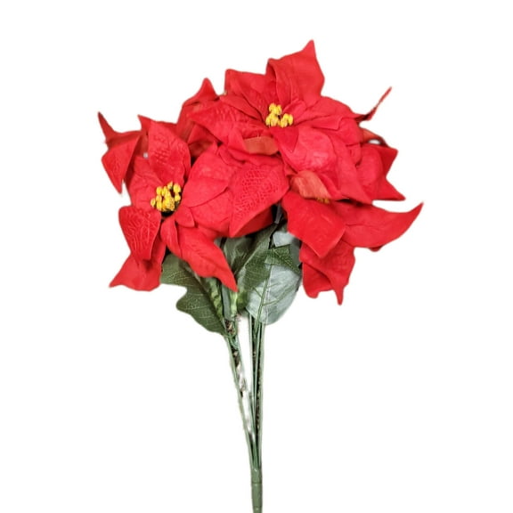 Ashland Christmas Poinsettia - 5 Stems Home Decor
