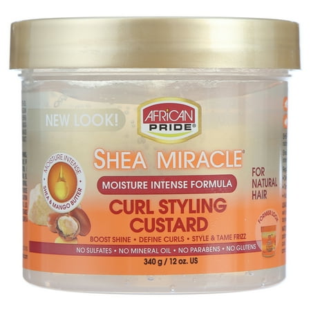 African Pride Shea Butter Miracle Moisture Intense Curl Styling Custard 12 oz. Jar