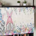 thumbnail image 5 of Gnomes Easter Rod Pocket Curtain Valance, Colorful Spring Floral Weeping Eggs Retro Art Farmhouse Window Valance for Living Room, Bedroom, Kitchen 54"W x 18"L, 5 of 9