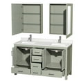 thumbnail image 6 of Wyndham Collection Wcs141460d-Qtz-Unsmed Sheffield 60" Free Standing Double Basin Vanity, 6 of 7