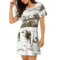 thumbnail image 2 of Balery Cows Grazing On The Meadow 2 Pattern Womens Short Sleeve Sleepshirt Scoopneck Cute Nightdress Comfy Nightgown Loungewear Dress, 2 of 6