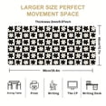 thumbnail image 7 of Black and White Checkerboard Flowers Mouse Pad Large Gaming Desk Mat 35.4x15.7 Inch Non-Slip Rubber Base Mousepad Stitched Edges Keyboard Desk Pad For School Office Home And Company As Gift For Friend, 7 of 7