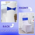 thumbnail image 5 of 100PCS Spandex Stretch Royal Blue Chair Sashes Bows Universal Elastic Chair Cover Bands Ties with Buckle Slider for Wedding Party Ceremony Reception Event Banquet Decoration(Royal Blue), 5 of 15