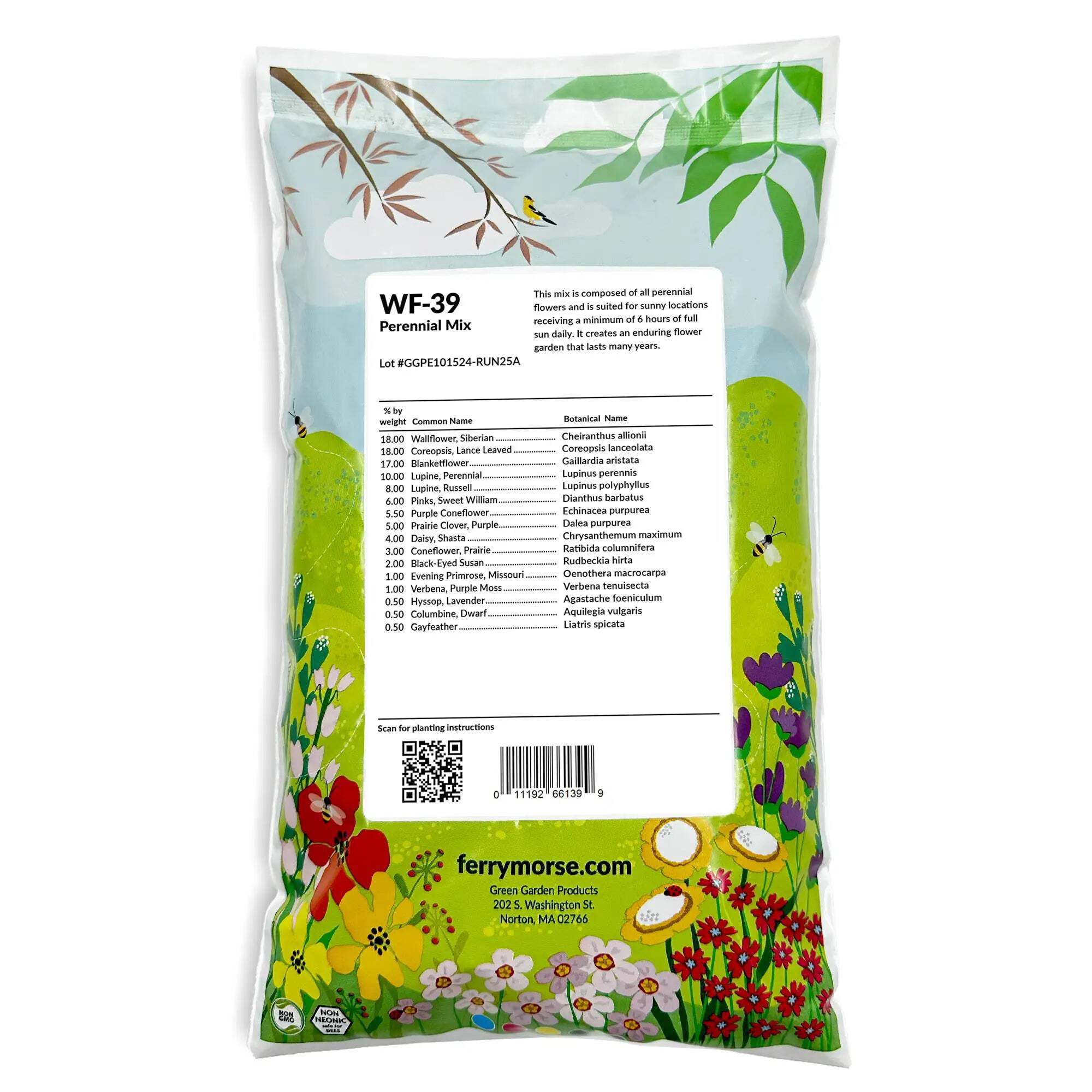 Ferry-Morse Perennial Mix Bulk Wildflower Seeds, 1lb