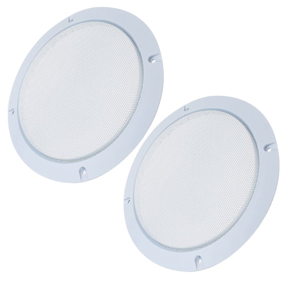 YSNOOWE Simple Design Speaker Covers Car Speaker Decorative Circle White 2 Pcs
