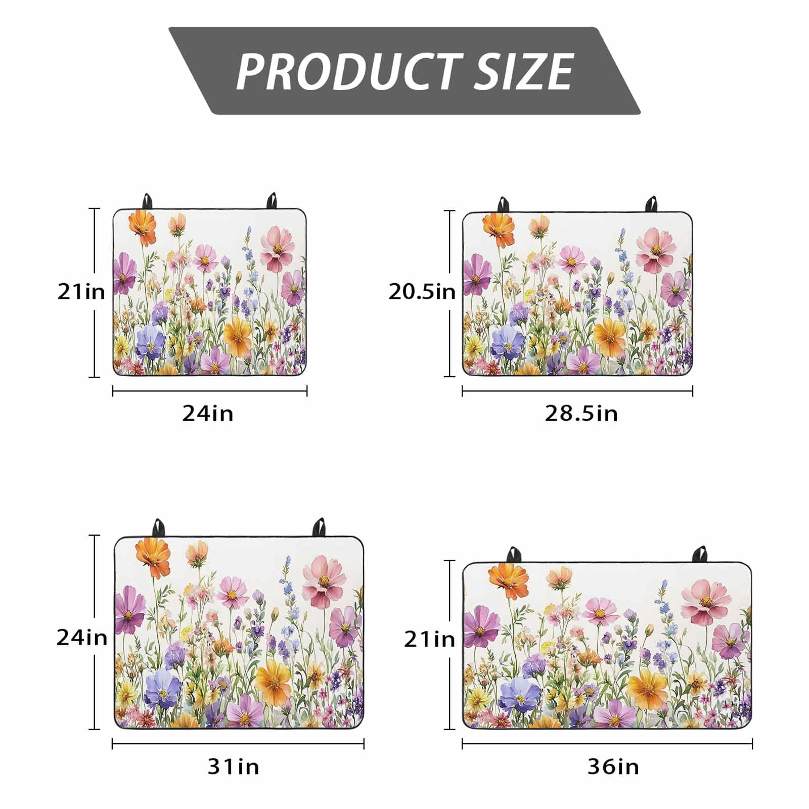 Pink Spring Floral Stove Top Cover for Electric Stove, Heat-proof & Non Slip Glass Top Stove Cover Protector, Pastoral Botanical Watercolor Flowers Kitchen Flat Cooktop Rubber Mat 24x21 Inches