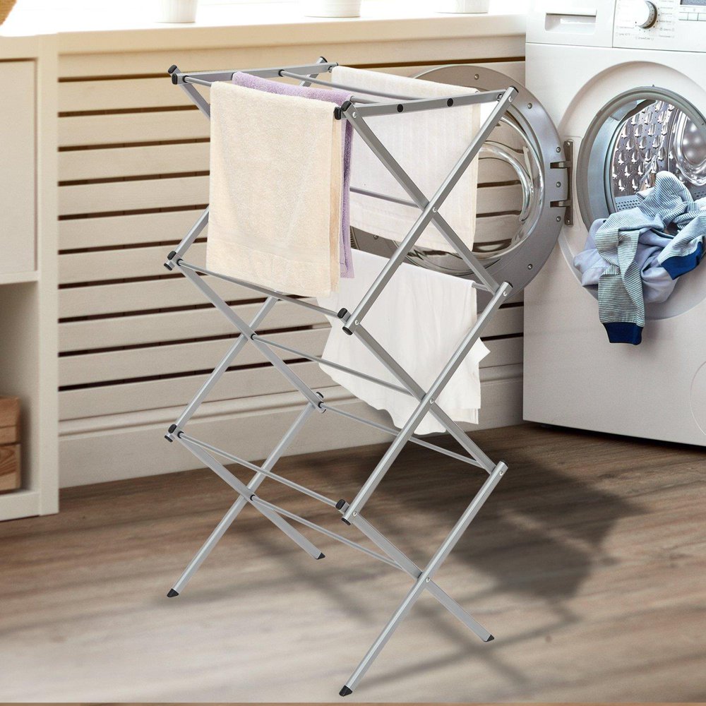 Ktaxon Folding Clothes Metal Drying Rack Towel Bathroom Rack Stand