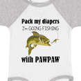 thumbnail image 4 of Inktastic Pack My Diapers I'm Going Fishing with Pawpaw Boys or Girls Baby Bodysuit, 4 of 5